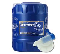 20 Litros Mannol Aceite De Cadena Mineral Aceite De Sierra + Válvula De Drenaje