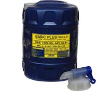 20 Litros MANNOL Aceite De Transmisión Basic Plus 75W-90 API GL 4+ Con Grifo