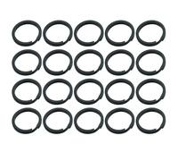 20 Llaveros de Acero Inoxidable 25mm,Anillos Planos Negros Divididos para Llaves de Coche,Manualidades,Bricolaje y Organización,Argollas Metálicas Resistentes para Casa,Oficina y Equipo de Buceo