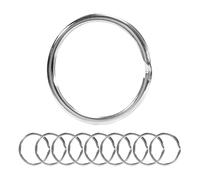 20 Llaveros de Acero Inoxidable, Argollas de Acero Robustas, Anillas Llaveros Mini para Manualidades, Mosqueton Llavero y Accesorios (25 mm), Llavero Coche y Colgantes para Bricolaje