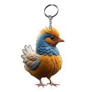 20 llaveros decorativos con diseño de gallo de dibujos animados, doble impreso, llavero de vaca para coche, elefante blanco, adorno de regalo (1 unidad), B, Talla única