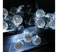 20 luces LED de bola de discoteca, 3 m, luces de discoteca, luces de discoteca, bolas de discoteca, bolas de discoteca, decoración de árboles, luces marroquíes orientales