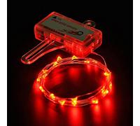 20 luces LED para llanta de bicicleta, cadena de luces de radios de rueda de bicicleta de montaña, accesorios de bicicleta de 6.5 pies (paquete de 1 rojo)
