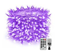 20 m 200 LED UV Halloween luces de hadas UV luces negras al aire libre cadena de luces de hadas enchufable, luz de hadas púrpura luz ultravioleta interior impermeable para fiesta brillante exterior