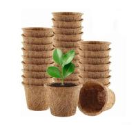 20 macetas biodegradables para plantar, macetas compostables para el crecimiento, macetas pequeñas para un fácil trasplante, para jardín, invernadero (extra grande 12 x 10)