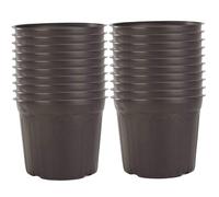 20 macetas de plástico para plantas, macetas de vivero engrosadas de 1 galón con orificio de drenaje, macetas de jardín anticaída y anticompresión para plántulas y trasplantes, macetas de jardín, mace