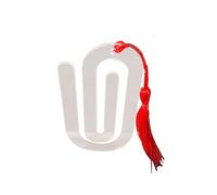 20 marcapáginas en blanco grandes, clips de papel creativos, clips de papel acrílico, accesorios para libros