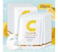20 Mascarillas Faciales Hidratantes con C para Todo Tipo de Piel, Portátiles para Viajar, Regalo Ideal para , , , en de San Valentín, Día de la