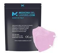 20 Mascarillas FFP2/KN95 Colores Rosa Talla Pequeña Small Homologadas Certificación CE de 4 Capas, Máscara Protectora, Mascarilla de Protección con Filtros BFE≥95| 20 Piezas - Made in Italy