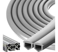 20 metros de perfil de aluminio de borde 30x30, ranura de 40x40 y 8, accesorio de perfil de aluminio, protección contra el polvo, cubierta suave, tira de sellado de PVC blando para el perfil del