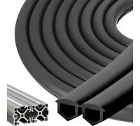 20 metros de perfil de aluminio de borde 30x30, ranura de 40x40 y 8, accesorio de perfil de aluminio, protección contra el polvo, cubierta suave, tira de sellado, tira de sellado de PVC suave para el