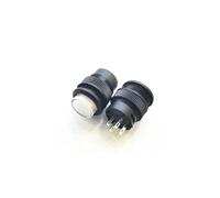 20 microinterruptores de encendido con luz LED y botón circular de bloqueo, interruptor de llave universal de 16 mm, 3 A, 250 V, 4 pines, R16-503AD(R16-503AD white)