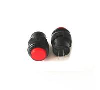 20 microinterruptores de encendido con luz LED y botón circular de bloqueo, interruptor de llave universal de 16 mm, 3 A, 250 V, 4 pines, R16-503AD(R16-503AD red)