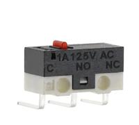 20 microinterruptores de límite 3 pines con brazo palanca rodillo mango largo SPDT, interruptor botón pulsador momentáneo compatible ratón, accesorios bricolaje(BENT FOOT-2,20PCS)