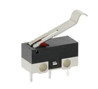 20 microinterruptores de límite 3 pines con brazo palanca rodillo mango largo SPDT, interruptor botón pulsador momentáneo compatible ratón, accesorios bricolaje(BENT HANDLE,100PCS)