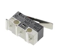 20 microinterruptores de límite 3 pines con brazo palanca rodillo mango largo SPDT, interruptor botón pulsador momentáneo compatible ratón, accesorios bricolaje(BENT FOOT-3,100PCS)