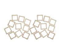 20 Mini Arandelas Decorativas de Madera con Forma de Marco Hueco para Niños