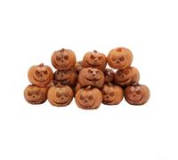 20 mini figuras de mueca de calabaza de resina para decoración de Halloween, proyectos de bricolaje, manualidades educativas y exhibiciones de temporada a pequeña escala (traje de calabaza pequeño)