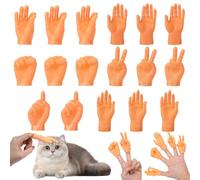20 minimarionetas de dedo para manos pequeñas, interesantes mini marionetas de dedo, material de goma resistente, juego de marionetas para mascotas, juegos, fiestas, Halloween, artículos de broma