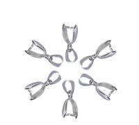 20 mm Colgante, ojales, colgantes, cierre de cadena, clip para joyas, accesorios de bricolaje, 100 unidades (plata)