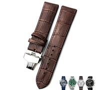 20 mm de 21 mm 22 mm Bandas de reloj de reloj marrón negro para Rolex para Omega Seamaster 300 para Hamilton para Seiko para IWC para pulsera Tissot (color: broche de oro de 10 mm, tamaño: 20 mm)