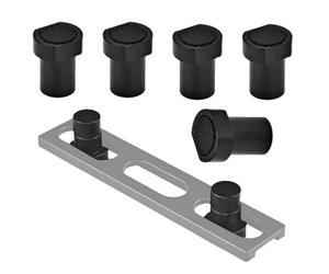 20 mm Topes de banco de trabajo | Inserto de aluminio para posicionamiento 19/20 mm | 5 Piezas Topes de freno de tobillo para banco de trabajo - Para apretar, aserrado lijado, taladrado y corte en el
