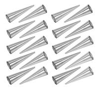 20 moldes de acero inoxidable con tornillo grande para croissant, conos de cuerno de crema antiadherentes, molde de rollo de crema, molde para hornear pastelería, aniversario de Navidad, molde de cono