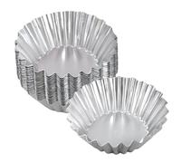 20 moldes para tartas de huevos, pequeños moldes para tartas, moldes de postre, de aluminio, pequeñas sartenes para cupcakes, tazas para hornear