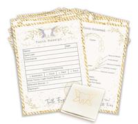 20 Moments of Tooth Tarjetas de recibo de hadas y 1 bolsa de hadas, regalos de hadas para niños y niñas, recuerdo de certificado de hadas para niños (oro claro, 4.2 x 5.5 pulgadas)