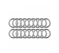 20 mosquetones redondos portátiles con clip de presión, de 20 mm a 33 mm de diámetro, con resorte de metal y junta tórica for joyería DIY.(Mix,20mm)