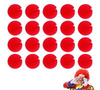 20 narices de payaso, diámetro de 5 cm, nariz de payaso de circo, color rojo, divertido disfraz para adultos, para maquillaje, fiestas, disfraces, carnaval, bola mágica de espuma
