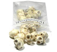 20 Natural Bone Colored Synthetic Magnesite Skull Shaped Skeleton Stone Beads