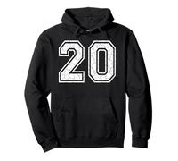 20 Número Veinte Team Sports Grunge Varsity Matching Sudadera con Capucha