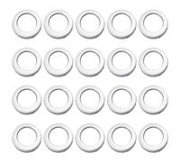20 ojales de cortina, anillas de cortina, ojales de tela, anillos para colgar cortinas, alambres de cortina de plástico, perfectos para el uso diario (plateado)