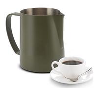 20 Oz Milk Frothing Pitcher, 600ml Stainless Steel Steaming Pitcher Espresso Steaming Milk Jug Cup Espresso Frothing Jug for Home Commercial Use (OD Green)