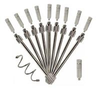 20 Pack Brass isting Nozzles & Flexible Extension Pole 3/16'', ist Nozzle Extension Pole, Nozzle Extension for Fog Nozzle 10/24 UNC(Size:Pole 30cm,)