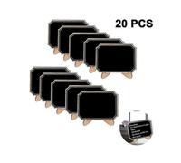20 Pack Mini Chalkboards Signs with Liquid Chalk Marker, Small Wooden Chalkboard Labels with Support Easels, Place Cards Food
