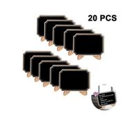 20 Pack Mini Chalkboards Signs with Liquid Chalk Marker, Small Wooden Chalkboard Labels with Support Easels, Place Cards Food Signs Blackboards for Ta