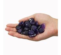 20 Packs of Tumbled Polished Natural Amethyst Stones and Crystals Heart Stones, Crystals and Healing Stones Quartz Bulk for Wicca, Reiki, Healing Energy, Chakra Stones, Witchcraft Supplies