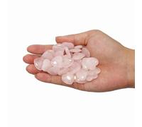 20 Packs of Tumbled Polished Natural Rose Quartz Heart Stones, Crystals and Healing Stones Quartz Bulk for Wicca, Reiki, Healing Energy, Chakra Stones, Witchcraft Supplies