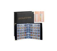 20 Páginas 480 Bolsillos Libro de colección de Carpetas de Monedas Álbum de Monedas Impermeable y a Prueba de Humedad, Coleccionista de Monedas Euro 25mm MAX, Monedas de Almacenamiento de Monedas