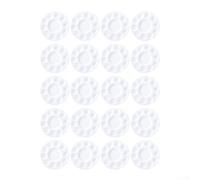20 paletas de pintura para niños con 10 pozos y gran área de mezcla central, construcción de plástico blanco ideal para aula y arte al aire libre