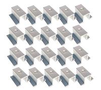 20 Paneles Solares Fotovoltaicos De Aluminio, Abrazadera Central, Paneles Solares, Soporte Para Panel Solar Para Altura De MóDulo De 30 - 50 Mm, Abrazadera Para Montaje De Perfiles De Aluminio