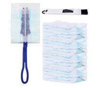 20 paños de fibra de repuesto y 1 mango azul, con 1 cepillo para juntas, plumero esponjoso, juego de plumero de microfibra para limpieza de escritorio, kit de filtro eléctrico para persianas y
