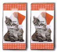 20 pañuelos (2 paquetes de 10) pañuelos de papel para gatitos de Navidad / gato / invierno / Navidad