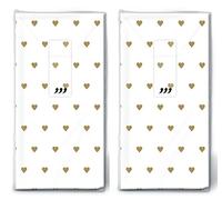 20 pañuelos (2 x 10) pequeños corazones dorados/corazones/boda/lágrimas de alegría