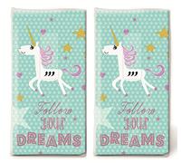 20 pañuelos (2 x 10) unicornio en el cielo estrellado/niños/cumpleaños