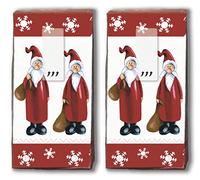 20 pañuelos de papel (2 x 10) pañuelos de papel Santa en el trabajo, Papá Noel, Invierno/Navidad