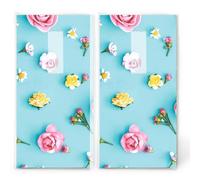 20 pañuelos individuales con flores individuales en azul. 2 paquetes de 10 pañuelos de papel individuales impresos como regalo.