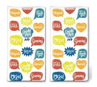 20 pañuelos individuales con texto en alemán "Danke schön". 2 paquetes de 10 pañuelos de papel individuales impresos como regalo.